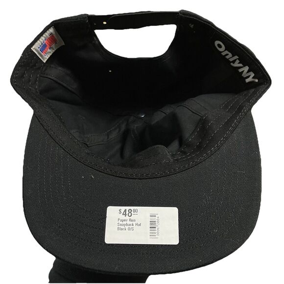 ONLY NY Paper Run‎ Snapback Unisex Hat Black Embroidered Streetwear NYC Cap main image 10